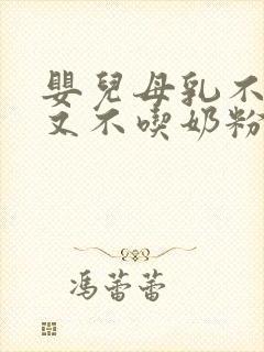 婴儿母乳不够吃又不吃奶粉怎么办