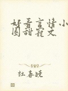 好看言情小说校园甜宠文