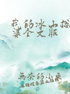 我的冰山总裁老婆全文版