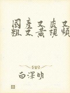 国产又爽又猛又粗又黄视频