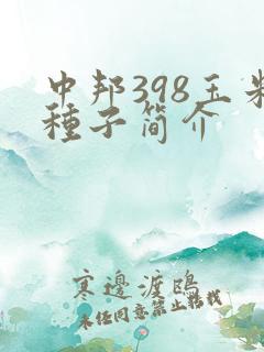 中邦398玉米种子简介