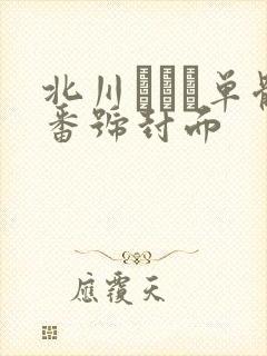 北川エリカ单体番号封面