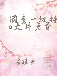 国产一级特黄aa大片免费