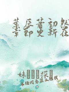 叶辰萧初然最新章节更新在线阅读