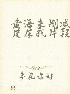 黄海未删减大尺度床戏片段