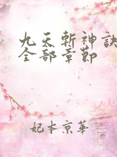 九天斩神诀小说全部章节