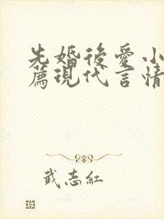 先婚后爱小说推荐现代言情短篇