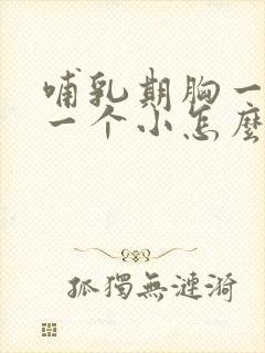 哺乳期胸一个大一个小怎么办