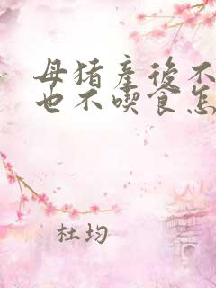 母猪产后不起来也不吃食怎么办