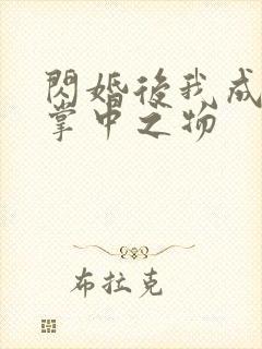 闪婚后我成大佬掌中之物