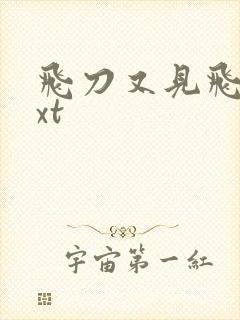 飞刀又见飞刀txt
