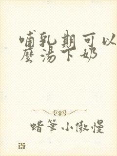 哺乳期可以喝什么汤下奶