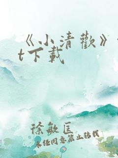 《小清欢》txt下载