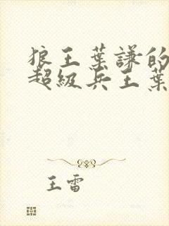 狼王叶谦的小说超级兵王叶谦