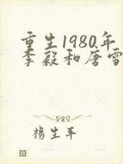 重生1980年李毅和唐雪电视剧