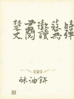 楚君彻苏时锦全文阅读无弹窗