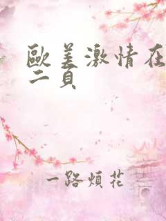 欧美激情在线第二页