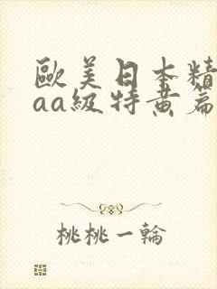 欧美日本精品aaa级特黄篇