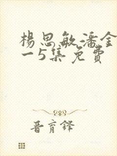 杨思敏潘金莲1一5集免费