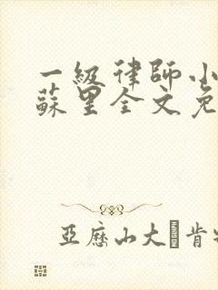 一级律师小说木苏里全文免费阅读