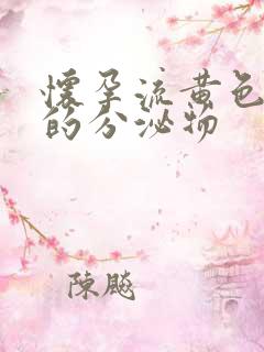 怀孕流黄色水样的分泌物