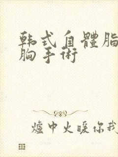 韩式自体脂肪隆胸手术