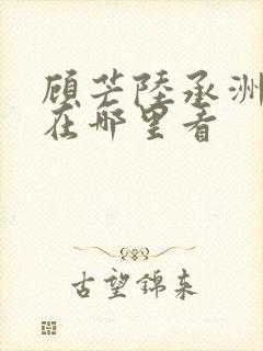 顾芒陆承洲小说在哪里看