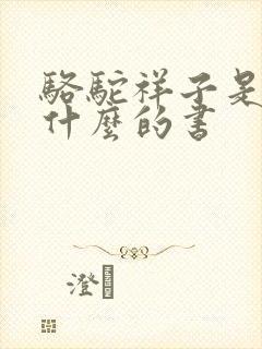 骆驼祥子是关于什么的书