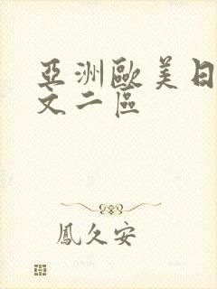 亚洲欧美日韩中文二区