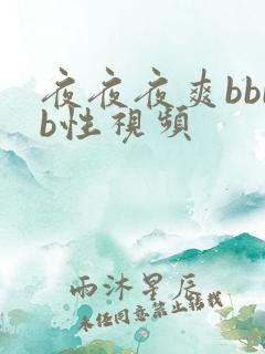 夜夜夜爽bbbb性视频
