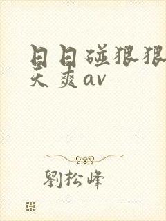日日碰狠狠添天天爽av