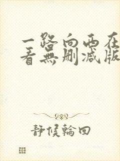 一路向西在线观看无删减版完整
