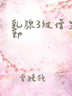 乳腺3级增生结节