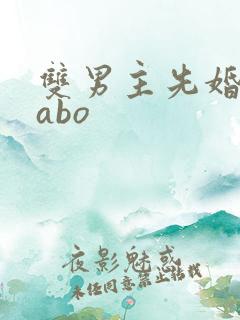 双男主先婚后爱abo
