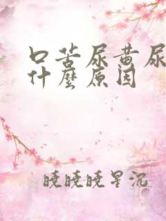 口苦尿黄尿臭是什么原因