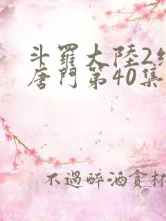 斗罗大陆2绝世唐门第40集