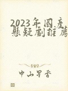 2023年国产悬疑剧推荐