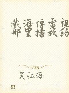 藏海传电视剧在哪里播放的