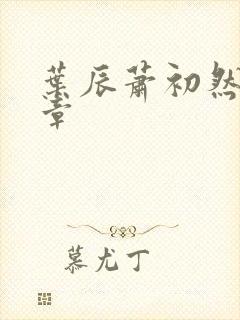 叶辰萧初然最快章