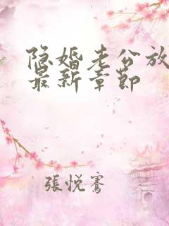 隐婚老公放肆宠最新章节