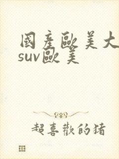 国产欧美大尺寸suv欧美