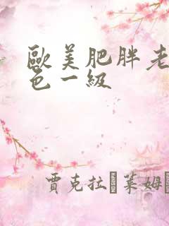 欧美肥胖老妇黄色一级