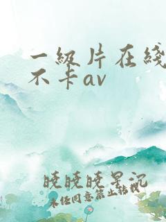一级片在线免费不卡av