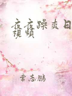 夜夜躁爽日日躁视频