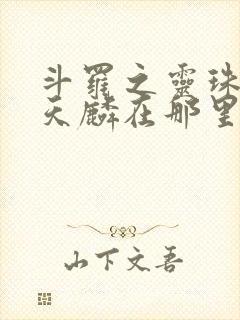 斗罗之灵珠神剑天麟在那里更新