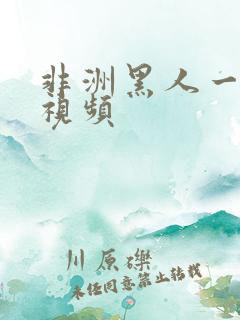 非洲黑人一级片视频