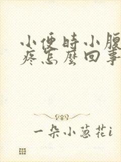 小便时小腹下面疼怎么回事