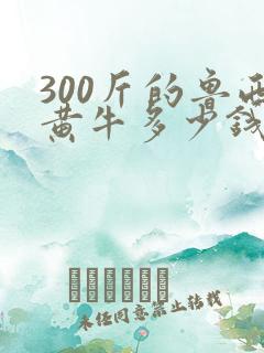 300斤的鲁西黄牛多少钱一头