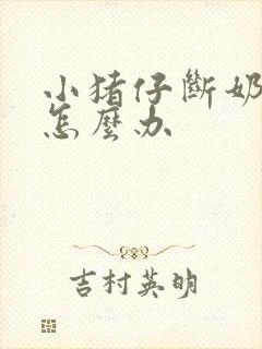 小猪仔断奶拉稀怎么办