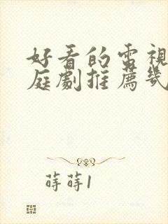 好看的电视剧家庭剧推荐几部